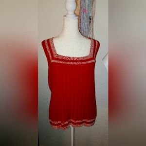 Tank ladies XL red